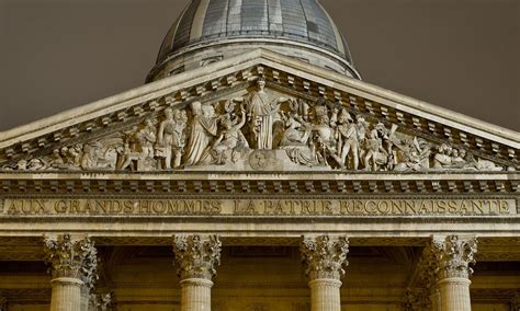 1758-1790 - Pediment of the Pantheon, Paris. Mausoleum. Architectural ...