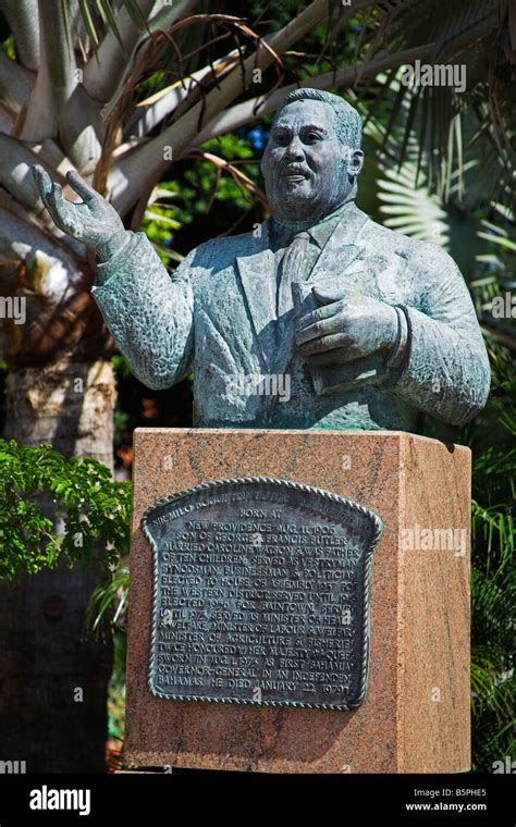 Bust of Sir Milo Boughton Butler Rawson Square Nassau New Providence ...