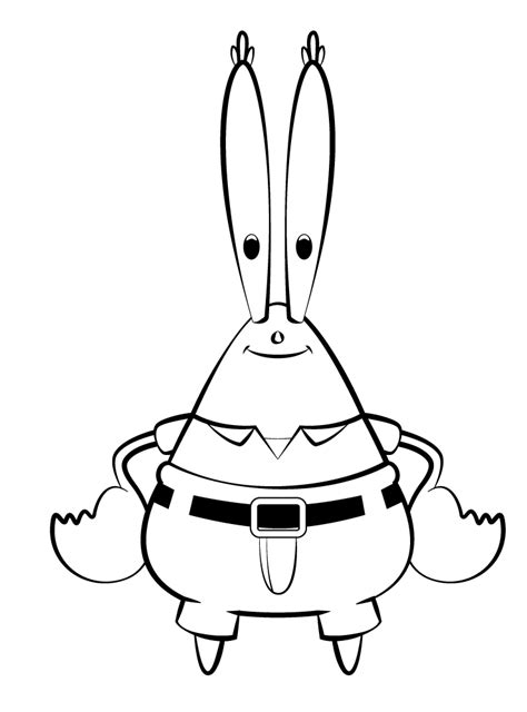 Spongebob squarepants patrick mr krabs black and white clipart free download