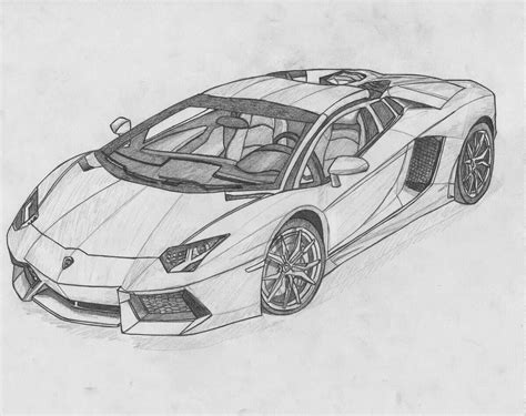 Lamborghini Aventador | Cool car drawings, Car drawings, Car drawing pencil