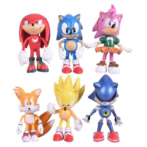 Buy Max Fun Set of 6pcs Sonic The Hedgehog Action Figures, 5-7cm Tall ...