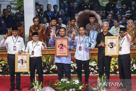 Penetapan nomor urut pasangan Capres dan Cawapres Pemilu 2024 - ANTARA News