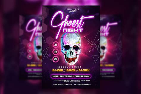 Spooky Halloween Night Party Flyer Template (FREE) - Resource Boy