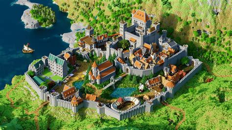 Minecraft Medieval Town Map