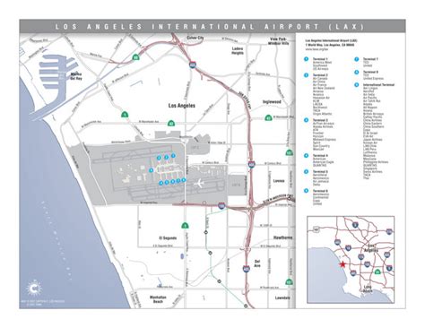 Los Angeles International Airport Area Map - LAX • mappery