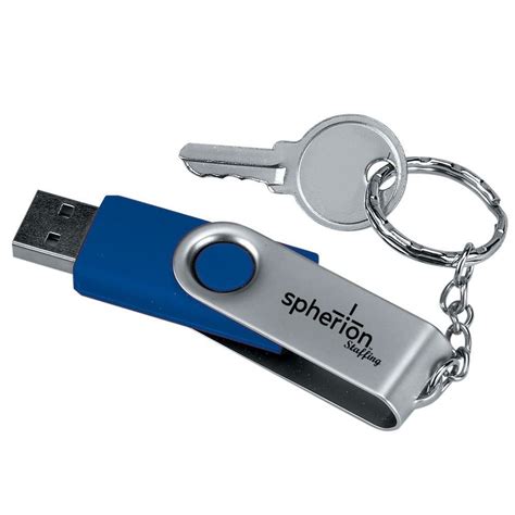 Blue 2GB USB Flash Drive Keychain | Positive Promotions