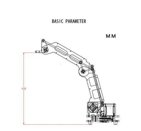 4-Axis Robotic Arm 4-DOF Robot Arm Industrial + 3pcs 57 Gear Motors Max ...