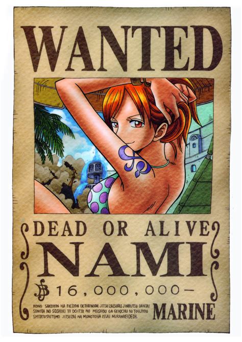 One Piece Nami: Nami Wanted Poster