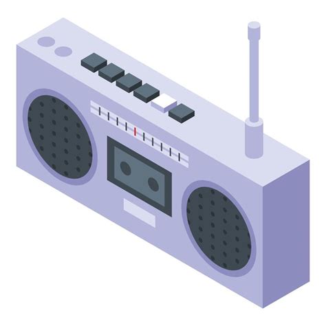 Senior boombox icon, isometric style 15888526 Vector Art at Vecteezy