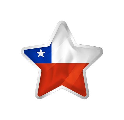 Ilustración de Bandera De Chile En Estrella y más Vectores Libres de ...