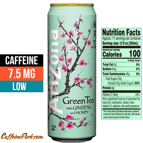 Arizona green tea Caffeine Content: How Much is in?