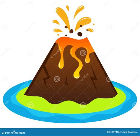 Volcano clipart