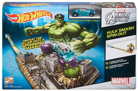 Hot Wheels Marvel Avengers Assemble Hulk Smash Spin-Out Track Set- Shop ...