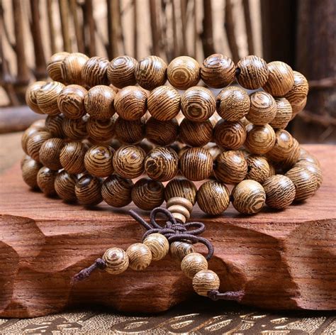 Buddhist Mala Wooden Bracelet & Prayer Beads – Artisan Charms