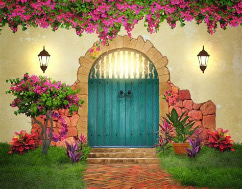 Encanto digital backdrop digital magical spanish house latino casa ...