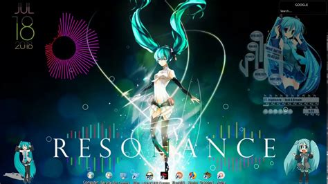 rainmeter skin anime miku - YouTube