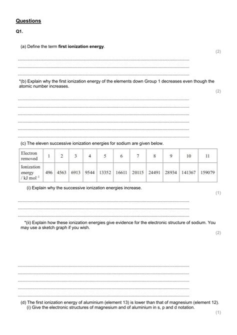 What Is The Equation Ionisation Energy - Tessshebaylo