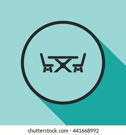 Table Chairs Icon Stock Vector (Royalty Free) 463248707 | Shutterstock