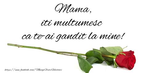 Felicitari de multumire pentru Mama - Mama iti multumesc ca te-ai gandit la mine ...