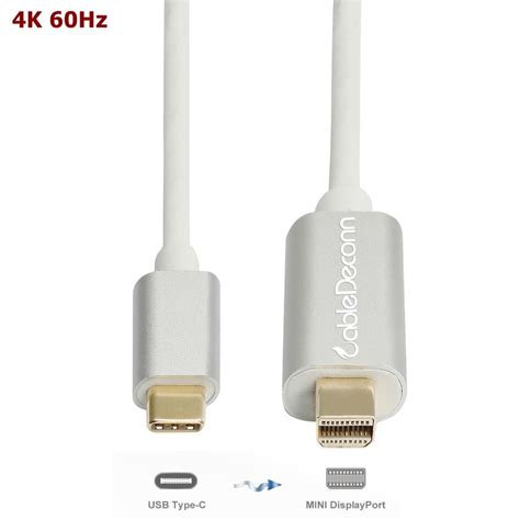 thunderbolt 3 to thunderbolt 2 cable USB-C to Mini displayPort adapter Type C mini dp Male to ...