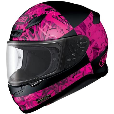 SHOEI NXR BOOGALOO LADIES WOMENS PINK FULL FACE RACING MOTORCYCLE CRASH HELMET | eBay