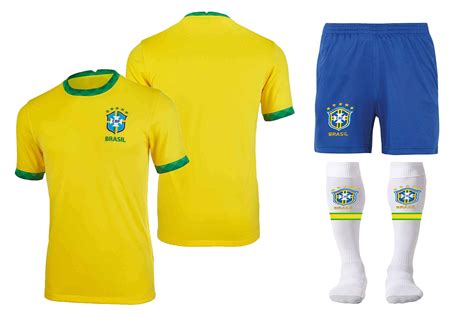 Buy Brazil Team Soccer Jersey-Brasil Short Sleeve Jersey Youth & Kids Sizes Kit for (5-13 Years ...