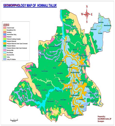 Honnali Taluk Geomorphology Map-2 PDF Download - Master Plans India