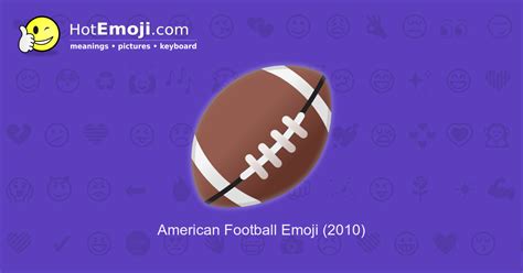 🏈 American Football Emoji Meaning with Pictures: from A to Z