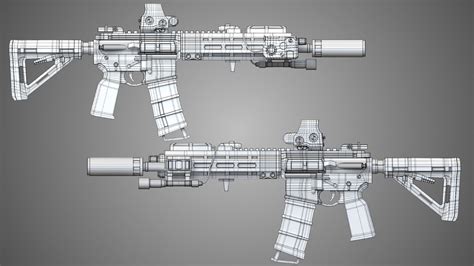 3D model Assault Rifle HK416 A5 VR / AR / low-poly | CGTrader