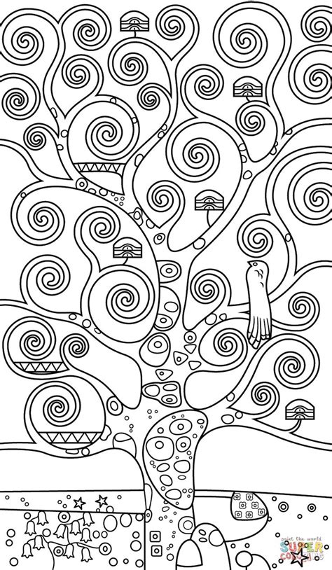 Tree of Life by Gustav Klimt | Super Coloring | Klimt, Albero della vita, Gustav klimt