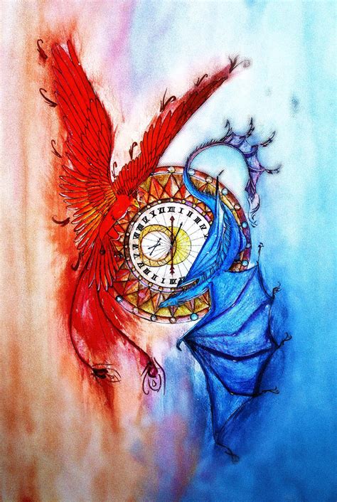 Dragon and Phoenix by TigerpeltRaven on DeviantArt