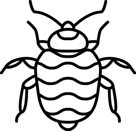 Bed bug outline illustration 43104439 Vector Art at Vecteezy