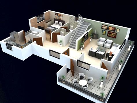 Дизайн интерьера 3d дома - фото