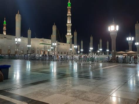 Medina, Saudi Arabia, Oct 2022 - Beautiful view of Masjid Al Nabawi ...