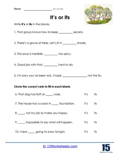 It’s or Its Worksheets - 15 Worksheets.com