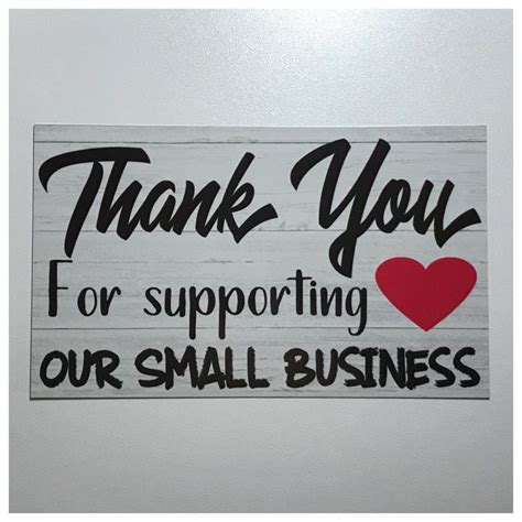 Thank You for supporting our Small Business Shop Sign Wall Plaque or H – The Renmy Store Wall ...