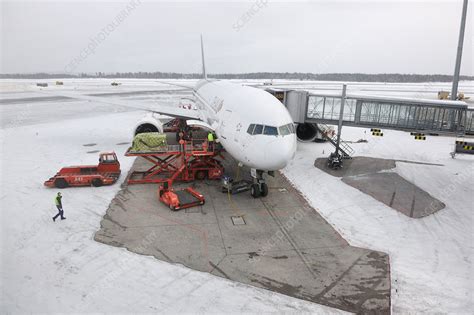 Airport in snow - Stock Image - C037/8708 - Science Photo Library