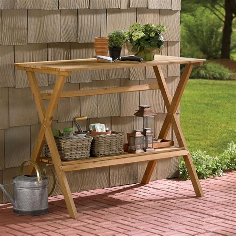 Northbeam Simple Wooden Potting Bench - Walmart.com - Walmart.com