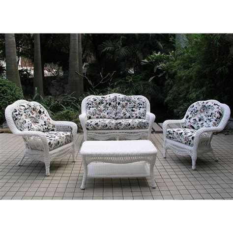 Chicago Wicker® Seaview 4 - Pc. Wicker Patio Furniture Collection - 106182, Patio Furniture at ...