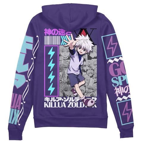 Killua Zoldyck V2 Hunter x Hunter Streetwear Zip Hoodie Jacket - Anime Ape