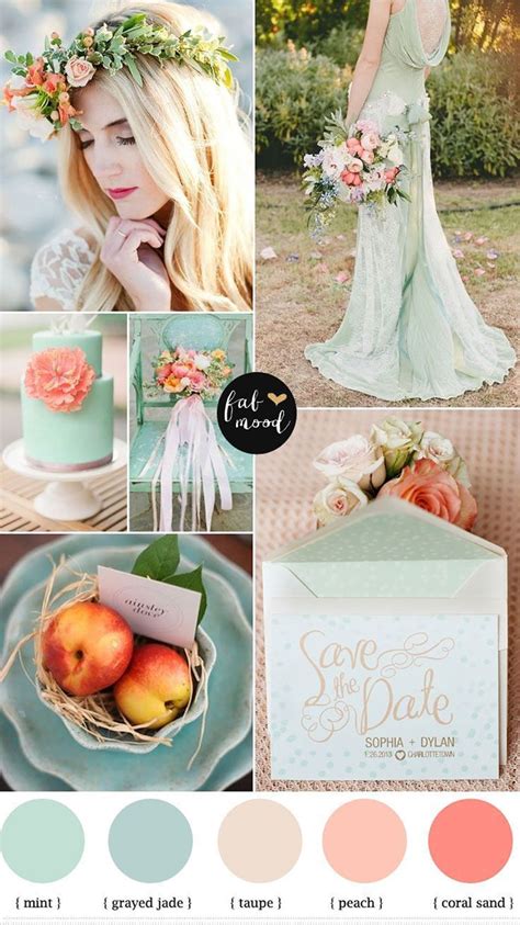 Sage Green And Peach Wedding Theme Ideas Wedding Color Palette Mint | My XXX Hot Girl