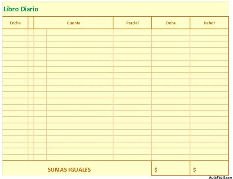 🥇 【 Libro Diario - Contabilidad Financiera I