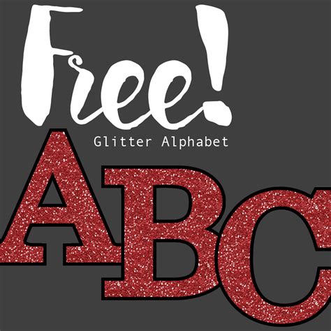 Free Printable Red Glitter Alphabet - Make Breaks Free Printable Banner ...