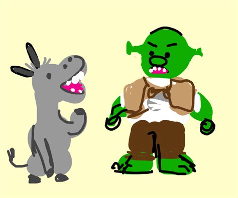 Shrek and donkey - Drawception