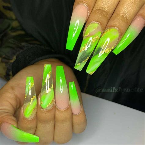 Best Lime Green Ombre Nails Ideas | Cute Manicure