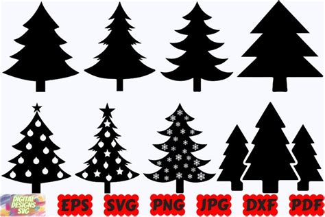 Christmas Tree Silhouette | Christmas Tree SVG | Tree SVG