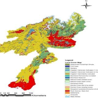 Land cover map of the Kabul River Basin according to UN-FAO | Download ...