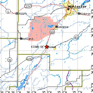 Kiowa, Oklahoma (OK) ~ population data, races, housing & economy