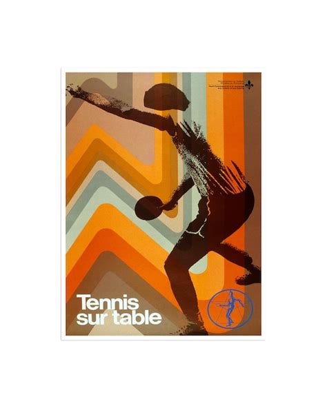 Table Tennis Art Retro Sports Poster Ping Pong Print Home | Etsy