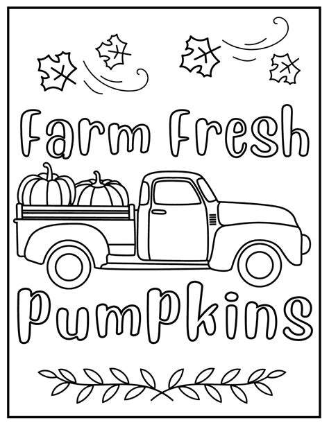 Fall Farm Coloring Pages